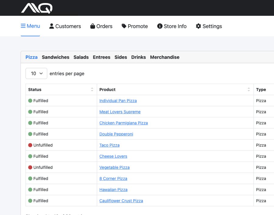 order tracking